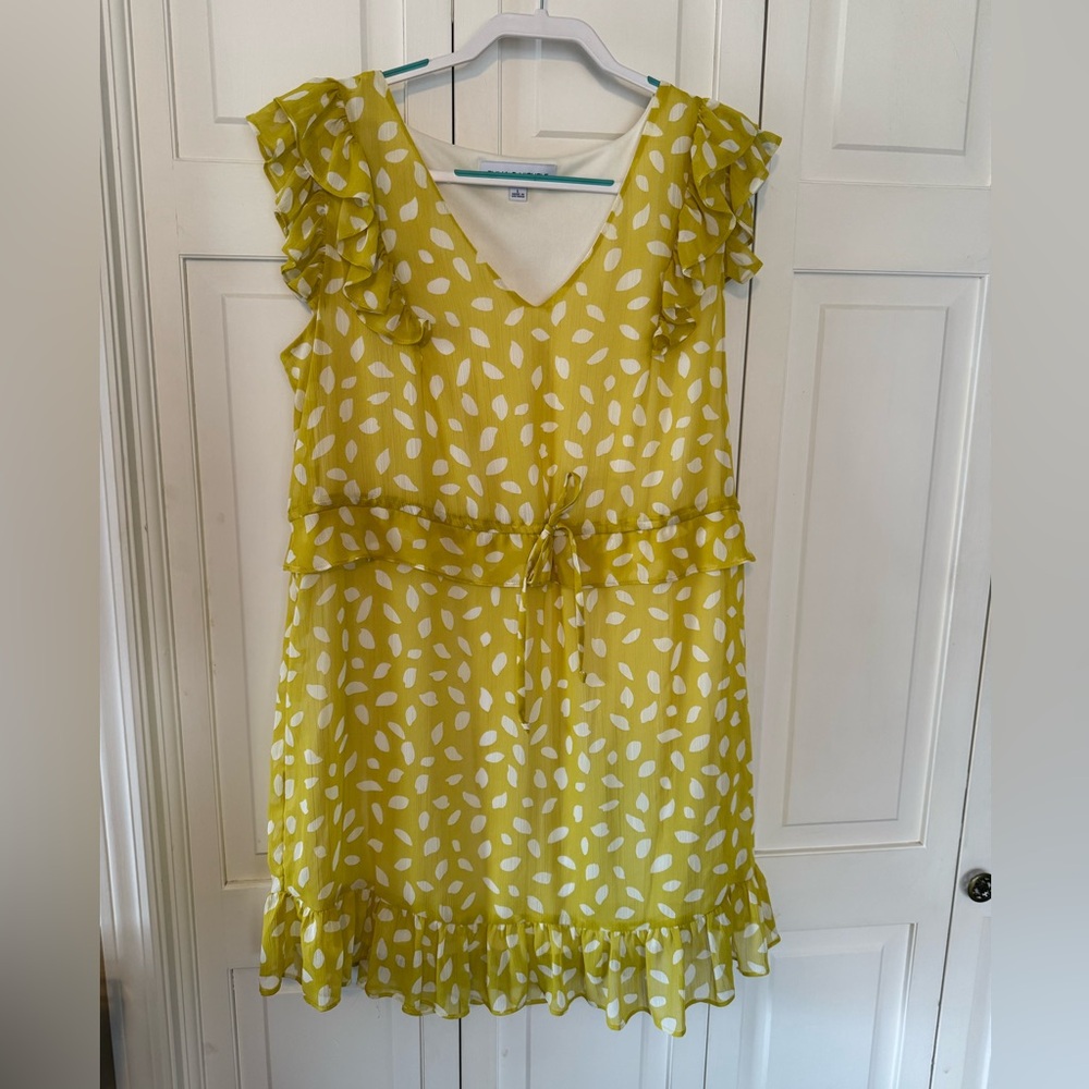 ✨ Emma & Michele Ruffled Polka Dot Dress – Size L – NWT ✨